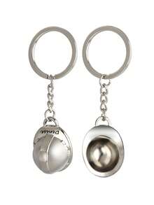 1pc Customized Name & Text New Engineering Safety Keychain Fashion Personalized, Engineer Pendant Gift, Outing Backpack Pendant, Personalized Keychain Bag Tag, Unique Design, Perfect Gift For Friends And Family, Stainless Steel Artificial Safety, Give To Friends And Family, Holiday Gifts, Suitable For Both Men And Women, Perfect Gift For Christmas, Carnival, Or Campus Activities - Multicolor - View 3