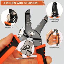 Wire Stripper, 3-Rd Generation Wire Strippers Or Crimping Tool, 5-IN-1 Wire Crimper Or Cutter, 10-20 AWG Electric Wire, Multi-Function Hand Tools - 1 - Xem 6