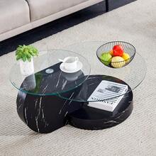 Coffee Tables - Black + Transparent + MDF+Glass-1 - View 11