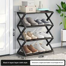 4-Tier Foldable Shoe Rack, Dust-Proof Shoe Rack, Plastic Shoe Rack - Space Saving Storage Rack For Entryway, Hallway, Bedroom And Dorm, Black, Easy Assembly, Durable Plastic Design, Shoe Storage Rack, Practical Shoe Rack (Excessive Force May Cause Damage) - Multicolor - View 6