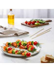 200/100/50 piezas Palos para ramos, Pinchos para aperitivos, Flores hechas a mano, Flores de ganchillo, Flores preservadas Palos de bambú hechos a mano para ramos, Flores preservadas de rosa tejidas a mano, Tallos de flores DIY, Pinchos de bambú para arreglos florales, Adecuados para asar carne, verduras, barbacoa, manualidades y fiestas - Perfectos para carne, verduras, frutas y mariscos - Artículo esencial de cocina, accesorios de barbacoa y suministros para fiestas, Día de la Madre, Navidad (Estilo de jardín, decoración) - Multicolor - Ver 9