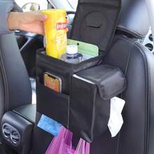 Tempat Sampah Mobil Lipat Anti Bocor dengan Tutup, Tas Penyimpanan Mobil Tahan Air, Cocok untuk Bagasi Truk dan SUV/Kursi Depan/Kursi Belakang, Kantong Penyimpanan Interior Mobil yang Mudah Dipasang, Sangat Cocok untuk Perjalanan - Hitam - View 9