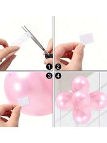 100/300/500pcs Transparent Balloon Glue Dots, Double-Sided Adhesive Dots For Balloons, Removable Ultra-Thin Sticker Dots, 100pcs Per Roll, Suitable For Wedding, Birthday Decoration, Arts & DIY Crafts, Party Supplies, Back To School Graduation - Multicolor - View 7