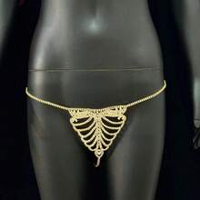 水钻爪链身体链性感文胸内裤套装身体链 - 彩色 - 查看 9