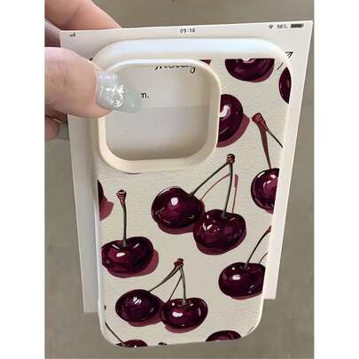 1 chiếc ốp lưng điện thoại giả da họa tiết hoa anh đào, thiết kế cá nhân hóa, chống sốc, bao phủ toàn bộ diện tích, tương thích với Apple 16, 15, 14, 13, 12, 11 Pro Max và các dòng sản phẩm khác.