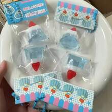 1 món đồ chơi bóp giảm căng thẳng, mặt dây chuyền mini mô phỏng bánh pudding muối biển dễ thương, chất liệu siêu mềm dẻo. - Nhiều màu - Xem 5