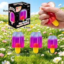 Novelty Textured Squishy Stress Ball, Soft Slow Rising Squishies, Squeeze Fidget Toy For ADHD, Kids Adults Office Desk Decor, Easter Basket Stuffer - 一大盒麥芽糖冰淇淋-藍色和紫色 - 查看 2