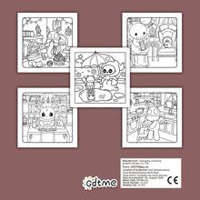 24-Page Comfortable Eerie Cute Doodle Content "Moth Monster" Children's Coloring Book, Put Down Phone, Relieve Anxiety, Suitable For Children's Birthday Gift, Back To School Gift, Children's Day Gift, Teacher Gift, 7.9x7.9 Inches - Fantasy Mothman - View 7