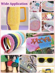 48 Color 3mm SS10 Jelly AB & Crystal Colorful Resin Rhinestones For Bedazzling Crafting Flatback Stones Gems Diamonds Bedazzler Kit For Nails Eyes Face Makeup Tumblers Bottles DIY Crafts Shoes - Multicolor - View 6