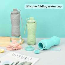 This 1-Piece Collapsible Water Bottle Is Convenient And Easy To Carry, Suitable For Outdoor Activities Such As Running And Camping.Water-Bottle - 彩色 - 查看 2