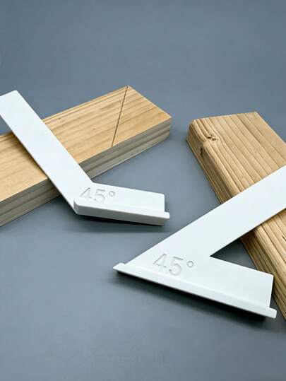 2支装45°角划线尺，木工辅助工具，用于精确切割和对齐45°角。适用于手工制作、家具组装、木工爱好者和专业工作室，提高木工质量和效率。