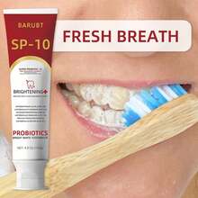 Pasta Dental con Probióticos 120g, Efecto Blanqueador y Protección de Esmalte Dental, Limpieza Bucal Profunda Elimina Mal Aliento, Mantiene Equilibrio de la Flora Oral, Fórmula Eficaz para Cepillado Cotidiano, Cuidado Bucal Versátil para Uso Personal y Familiar - Rojo - Ver 4