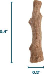 Pupstages Dogwood Dog Chew Toy U2013 Real-Wood Blend, Natural Flavor &Amp; Texture, Moderate Chewers, Small, 5.4" - MàuA - Xem 4