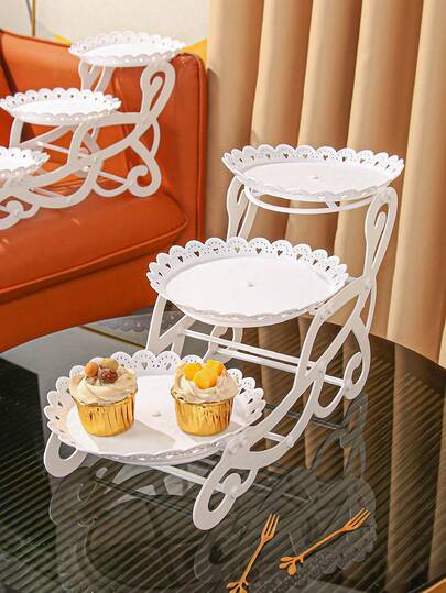 1 Set Plastic Tray, Multi-Functional Storage Plate For Kitchen, Dining Room, Living Room, Snacks, Candies, Cakes, Suitable For Tea Sets, Glassware, Cookies, Bread, Applicable For Home, Gathering, Restaurant, Picnic, Wedding Celebration, Party