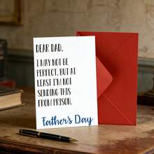 Humorous Satire - Father's Day Greeting Card With Envelope - A Humorous Gift For Fathers, Highly Suitable For Use On Father's Day, Father's Birthday, And Father's Appreciation Day. - A - View 6