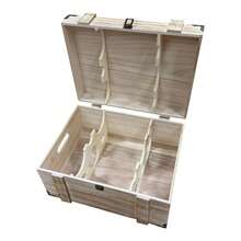 Red Hamper 6 Bottle Wooden Storage Chest Box - 1PC - 查看 4