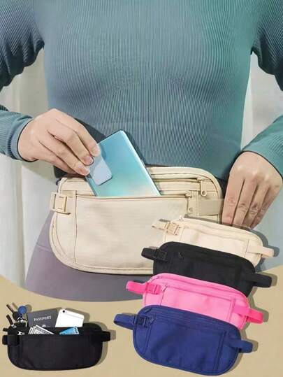 Running Belt Bag Waterproof Invisible Waist Pack Travel Waist Bag Ultra-Thin Running Fanny Pack For Men Women For Fitness Workout Work Commuting Running And Hiking Money Belt Bag Mobile Phone Pack Travel Waist Pouch Running Essential Accessories Outdoor Gear