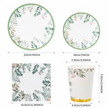 Bộ đồ dùng ăn uống dùng một lần sang trọng mới, bao gồm đĩa giấy 7/9 inch, cốc giấy, khăn giấy, thích hợp cho tiệc sinh nhật, lễ hội, họp mặt, dã ngoại, sự kiện kỷ niệm, tiệc trà cưới, lễ tốt nghiệp, đồ dùng tiệc dùng một lần. - Nhiều màu - Xem 10