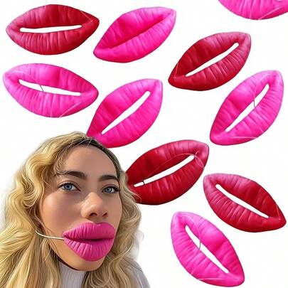 1 Set - Máscara Divertida Oversize - Decoración de Labios Extra Grande Duradera de PVC, Adecuada para Bodas, Fiestas, Eventos Temáticos y Accesorios de Fotos - Regalo Divertido de Cumpleaños y Vacaciones