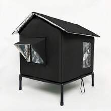Outdoor Cat House, Warm & Insulated Cat Shelter For Indoor/Outdoor Cats, Suitable For All Seasons, With Warm Cushion, Easy Assembly - M-40*36*50 cm - View 2