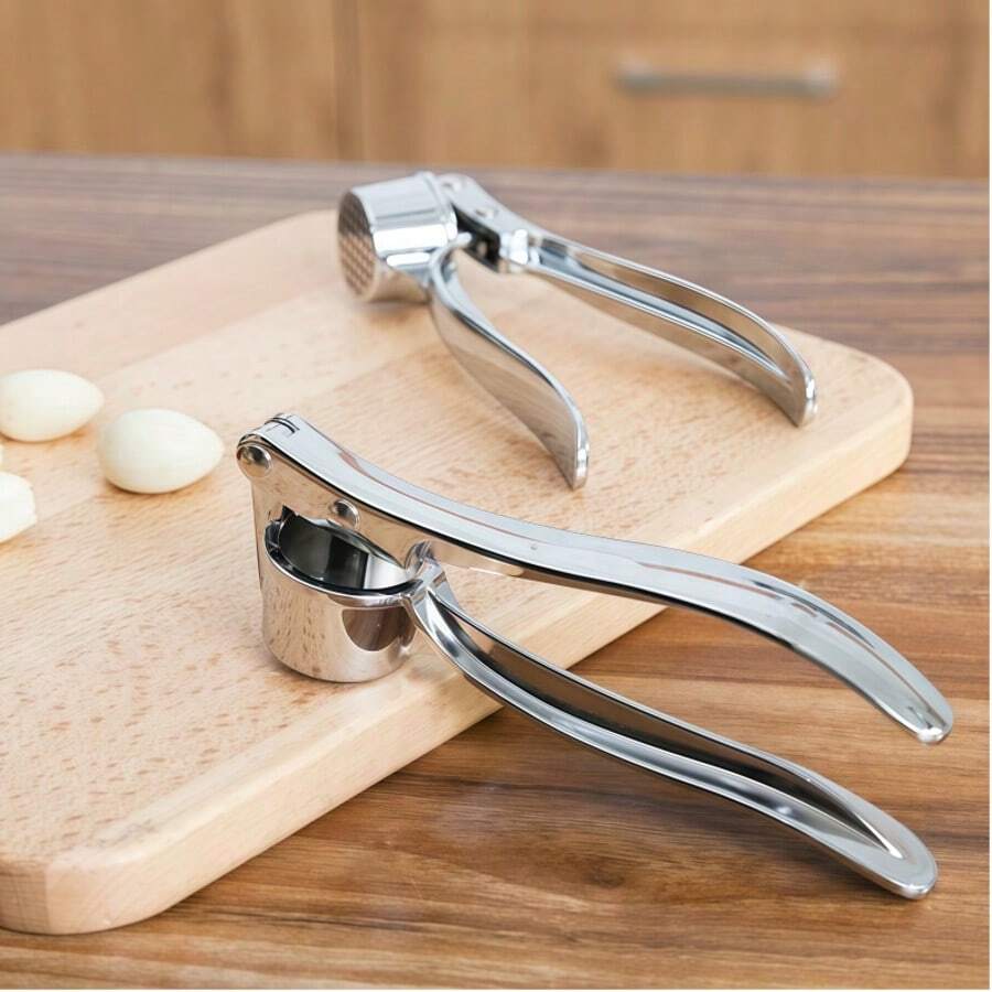Máy ép tỏi thủ công 3 trong 1 bằng thép không gỉ, dụng cụ nghiền tỏi đa năng nhà bếp, máy làm nhuyễn tỏi, dụng cụ ép tỏi, phụ kiện nhà bếp, chức năng: ép tỏi + mở hạt + mở chai, máy xay tỏi và gừng nhỏ gọn và bền bỉ.