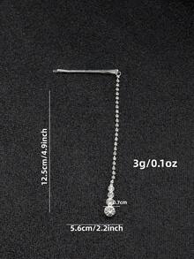 1个水晶装饰链条发夹，适合日常佩戴 - 彩色 - 查看 5