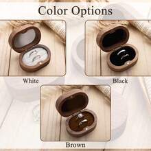 Customized Velvet Ring Box, Engagement Ring Box, Wedding Ring Box, Marriage Ring Box, Double Slot Ring Holder, Anniversary Gift,Jewelry Organizer , Industrial - Multicolor - View 12