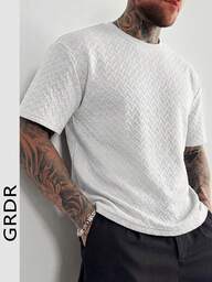  GRDR Heren Lente/Zomer Nieuw Outdoor Casual Mode Gestructureerd Minimalistisch Effen T-shirt met Korte Mouwen