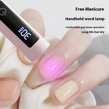 Lámpara de uñas LED UV de mano, lente convexa 5X de curado rápido, pantalla LED, recargable Type-C de 200mAh, sin manos negras, luz de bolígrafo portátil para uñas de gel, strass y uñas postizas, regalo asequible - Multicolor - Ver 7
