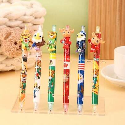 FIFA 2支装2026世界杯吉祥物和世界杯奖杯图案圆珠笔，适合作为日常小礼物，也是奖励、返校、节日和生日的完美之选（款式随机）