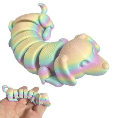 3D Soft Dachshund Plush Toy With Movable Joints, Sensory Toy For Kids, Desktop/Car Decor, Cute Collectible, Birthday Gift For Boys & Girls, Multiple Colors Available