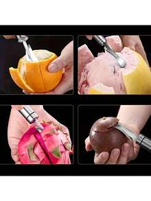 2pcs Stainless Steel Orange Lemon Peeler, Simple And Easy To Use Lemon Peeler, Ergonomic Curved Handle, Creative Cutting Knife, Suitable For Fruits, Vegetables, Restaurants And Homes, Durable And Easy-Grip Design - Multicolor - View 8