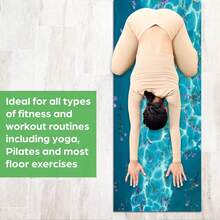 1pc Water Ripple Floral Pattern Non-Slip Yoga Mat - Suitable For Home Workout, Dancing And Skipping Rope - Suitable For Men And Women, Yoga Accessory, Fitness Mat, Multiple Styles Available - Multicolor - View 3
