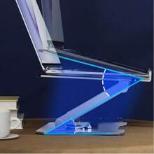 No-Installation Laptop/Tablet Stand, Foldable Height Adjustable, Alloy Cooling Frame, Rotatable Monitor Riser - Multicolor - View 5