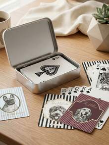 Customized Pet Photo Playing Cards, Personalized Dog Photo Playing Cards, Customized Pet Mementos With Family Names, Exclusive Playing Cards For Pet Lovers, Made Of Paper Material, Suitable For Pet Owners, Dog Lovers, And Families. - Multicolor - View 9