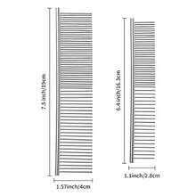 Bộ 2 lược chải lông thú cưng bằng thép không gỉ đầu tròn, lược đa chức năng gỡ rối, dụng cụ chải lông nhẹ nhàng cho mèo, chó, thỏ và mọi loại thú cưng có lông. - Xem 3