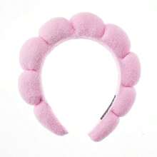 1pc Cloud Bubble Headband, Braided Sponge Hair Hoop For Women, High-End Towel Cloth Headband With Widened Fluffy Structure To Create Illusion Of Higher Hairline, Suitable For Daily Face Washing, Makeup, And Masking To Fix Flyaway Hair Travel Accessories Hair Band Diadema - Multicolor - View 9