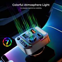 REMAX Karaoke Mobil 2-in-1 dengan Lampu RGB, Mikrofon dan Pengisi Daya, Penghapusan Vokal Satu Tombol dan 6 Efek Suara, Koneksi Stabil Bluetooth 5.3 dan Koneksi Otomatis, Pengisian Daya 1 Jam untuk Penggunaan 30 Jam, Pengisian Cepat Ganda Type-C dan USB-A, Pengisi Daya Type-C dan iPhone, Aksesori Perjalanan Mobil yang Penting - C85 - View 8