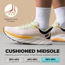 Men's Hands Free Slip On Stability Walking Running Shoes Tennis Non-Slip Comfortable Workout Gym Breathable Lightweight StediBase Fashion Sneakers - trắng - Xem 6