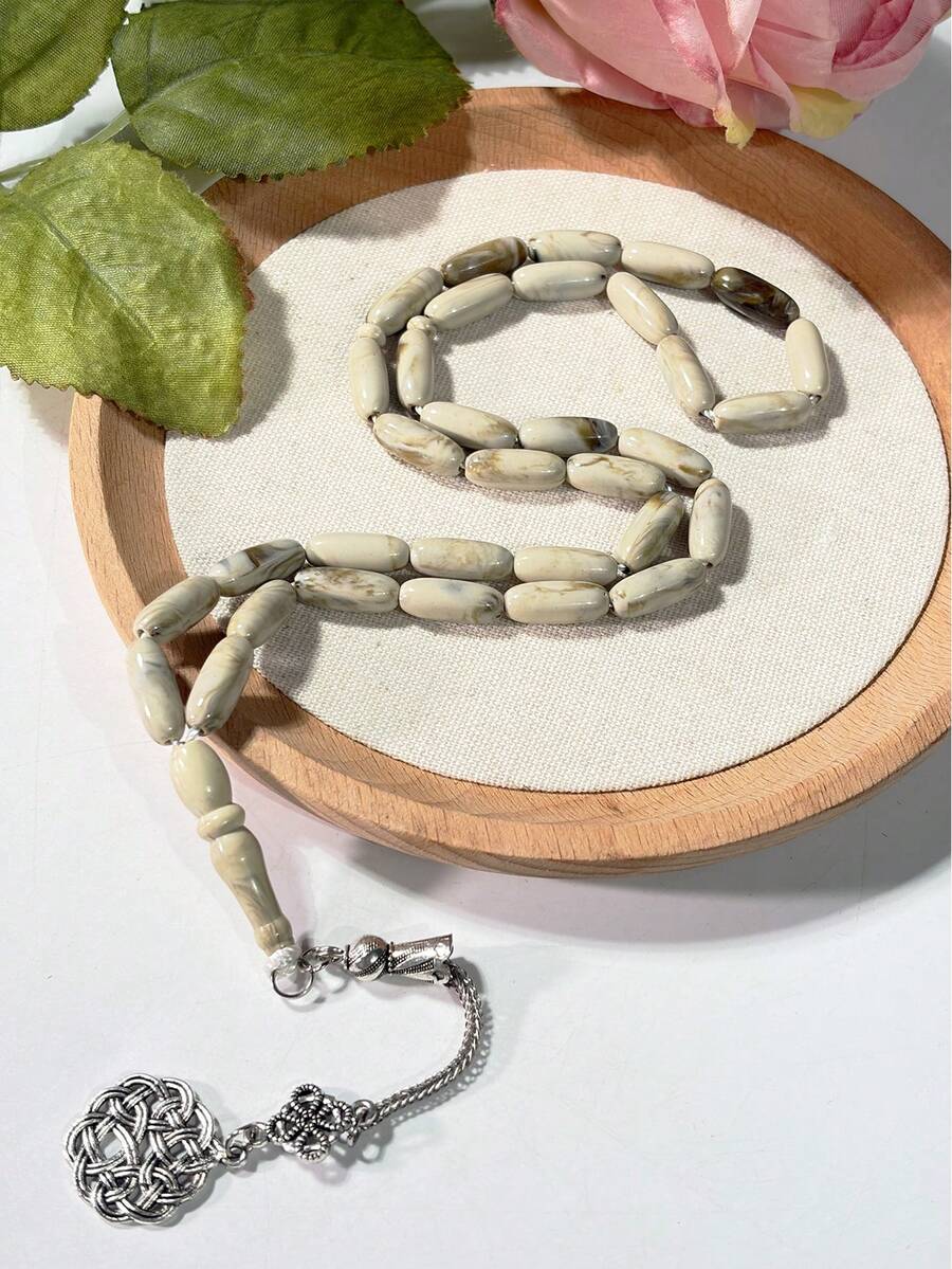 1条穆斯林33珠灰色简约百搭念珠手链 - 彩色 - 查看 1