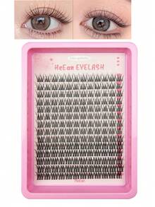 168簇透明茎鱼尾假睫毛，打造自然眼妆，新手友好，可重复使用。这款柔软的手工专业美睫，C型卷翘，0.07毫米粗，长度8-12毫米。轻盈的透明睫毛梗，与眼部完美融合，打造自然柔和的日常美睫效果，层次分明，毫无厚重感。 - 查看 5