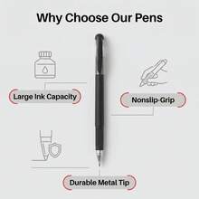 12/24 Pieces Of 0.5mm Black Ballpoint Pens, Suitable For Students Or Office Signing, Exam-Specific Pens, Must-Have Ballpoint Pens For Back-To-School - 24件套裝A - 查看 8