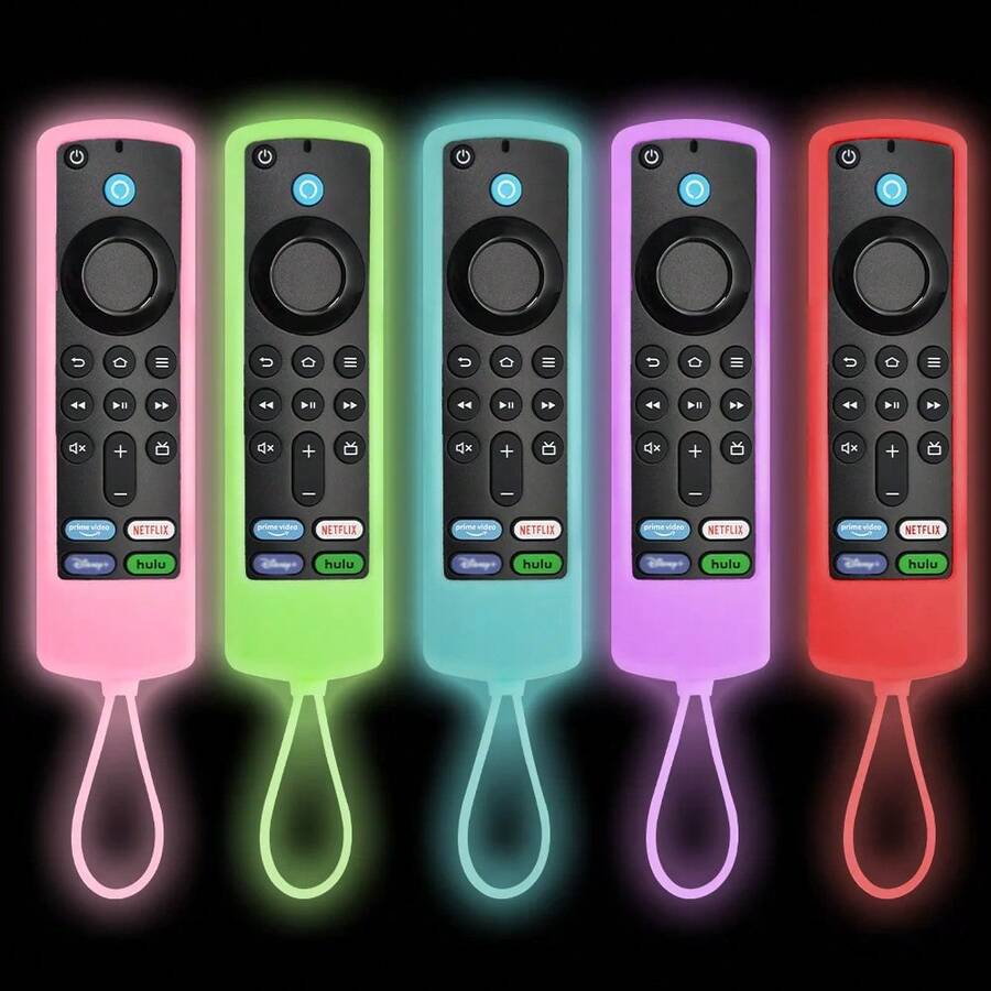 Silicone Protective Case For Fire TV Remote (2nd/3rd Gen), [Brand Name] Glow-In-The-Dark Shell, Anti-Drop Soft Rubber Protective Cover, Shock-Proof Durable Easy-To-Clean Alexa Voice Remote (2nd/3rd Gen) Protective Case - YMX3D-bB - View 1