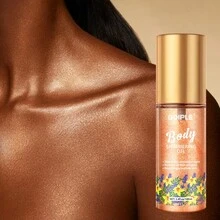 GOIPLE Gold Shimmer Body Mist-Radiant Metallic Body Glitter Spray Ultra-Glossy Effect Multi-Purpose Shimmer Glow Highlighter Face & Body Makeup Premium Beauty Cosmetic For Women Teens Great For Autumn Winter Perfect For Retro Y2K Aesthetic Fashion Fit For Festival Celebration New Year Party Must-Have Shade - 1pc 3.4fl.oz 金色 - 查看 9