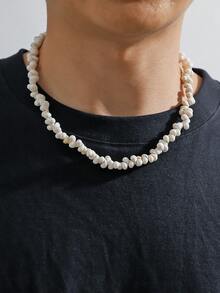 1件天然贝壳项链，简约个性化男士礼物 - 貝殼海螺項鍊 - 查看 4