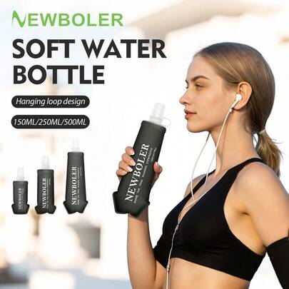Bình nước NEWBOLER 150ml/250ml/500ml mềm, có thể gấp gọn bằng TPU, thích hợp cho các hoạt động ngoài trời, thể thao, cắm trại, chạy bộ, leo núi.