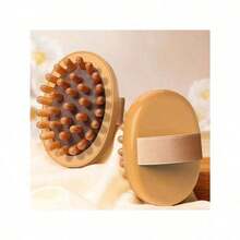 1pcs Wooden Massage Brush/Pad-Style Brush, Tool For Body Massage And Therapy, Relieves Fatigue, Soreness, Skin Laxity, Reduces Fat Accumulation, Promotes Lymph And Blood Circulation, Eliminates Edema. Can Be Used As A Dry Brush To Remove Dead Skin. Air Cushion Suitable For Essential Oils And Sunbathing Massage. Portable And Easy To Clean, Suitable For Use At Home, Beauty Care, Office, Spa, Skincare, SPA, Bathing. An Ideal Gift For Birthdays, Holidays, Anniversaries For Family And Friends (Facial Care Massage Tool, Beauty Supplies, Body Care Tool) Mother's Day Gift - Nhiều màu - Xem 7