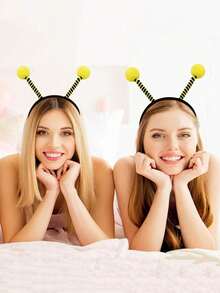 3/5 piezas Diadema dorada para fiestas - Accesorio de disfraz de dibujos animados lindo, Diadema de abeja, Diadema de abeja con temática animal para fiesta de cumpleaños, Accesorio para el cabello de abeja para fotografías y decoración de eventos temáticos, Accesorio para el cabello de abeja para festivales - Ver 2