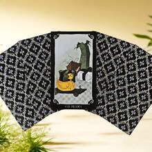Bộ bài Tarot khổ lớn 12x7cm, Tarot đêm Giáng sinh, kèm hướng dẫn bằng giấy, trò chơi bói toán và định hướng, 78 lá bài, phù hợp cho người mới bắt đầu, công cụ bói toán và quà tặng lý tưởng, quà tặng trò chơi Giáng sinh và Halloween, trò chơi bài, đồ dùng cho bữa tiệc. - màu đen - Xem 5