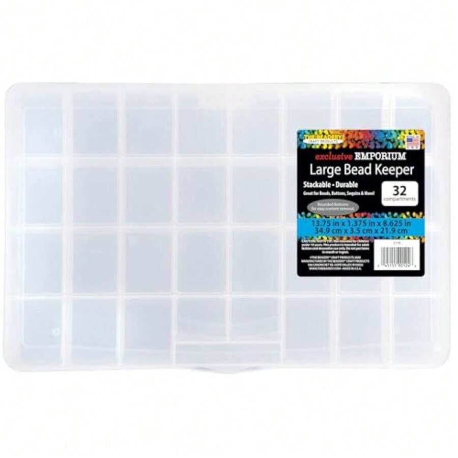 - Large Bead Keeper Storage Box 32 Compartment - - A - View 1